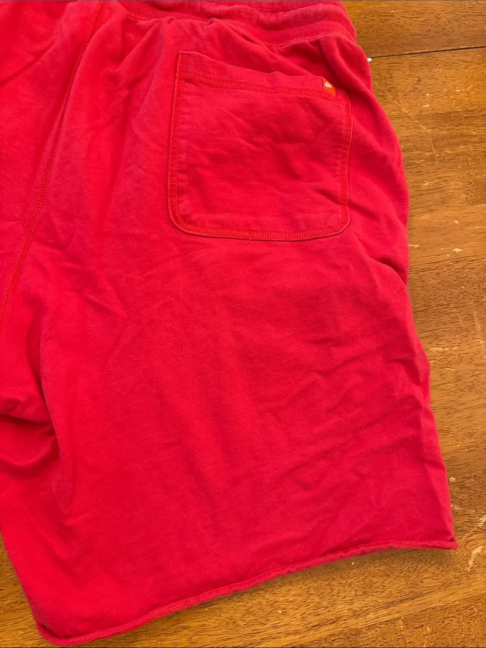 Nike Men’s Red Athletic Shorts with Black Logo xxl